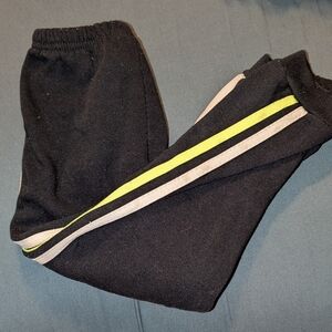 Kids Black Joggers/Vest Set with Stripes
